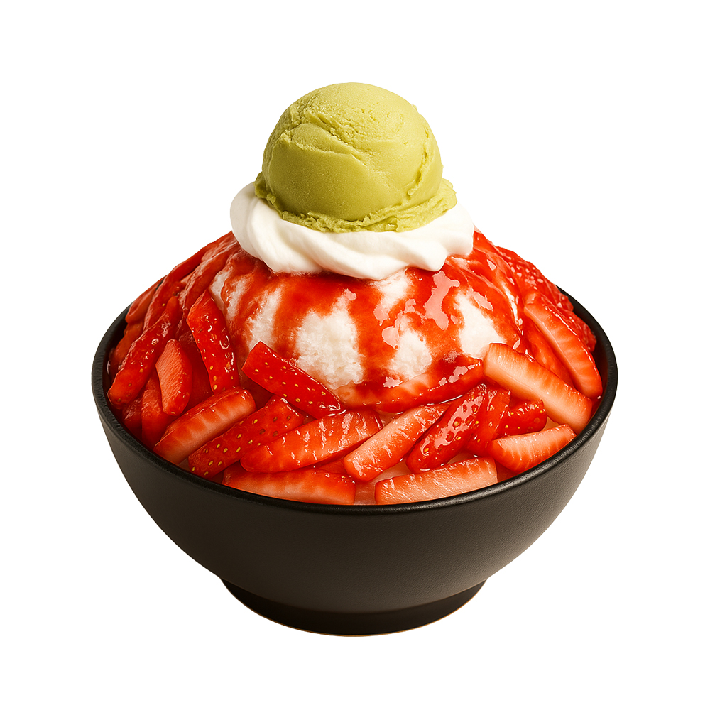 Strawberry Matcha Bingsu
